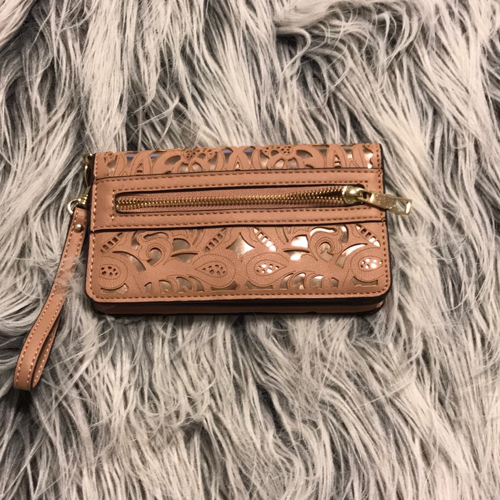 Gold and nude wallet